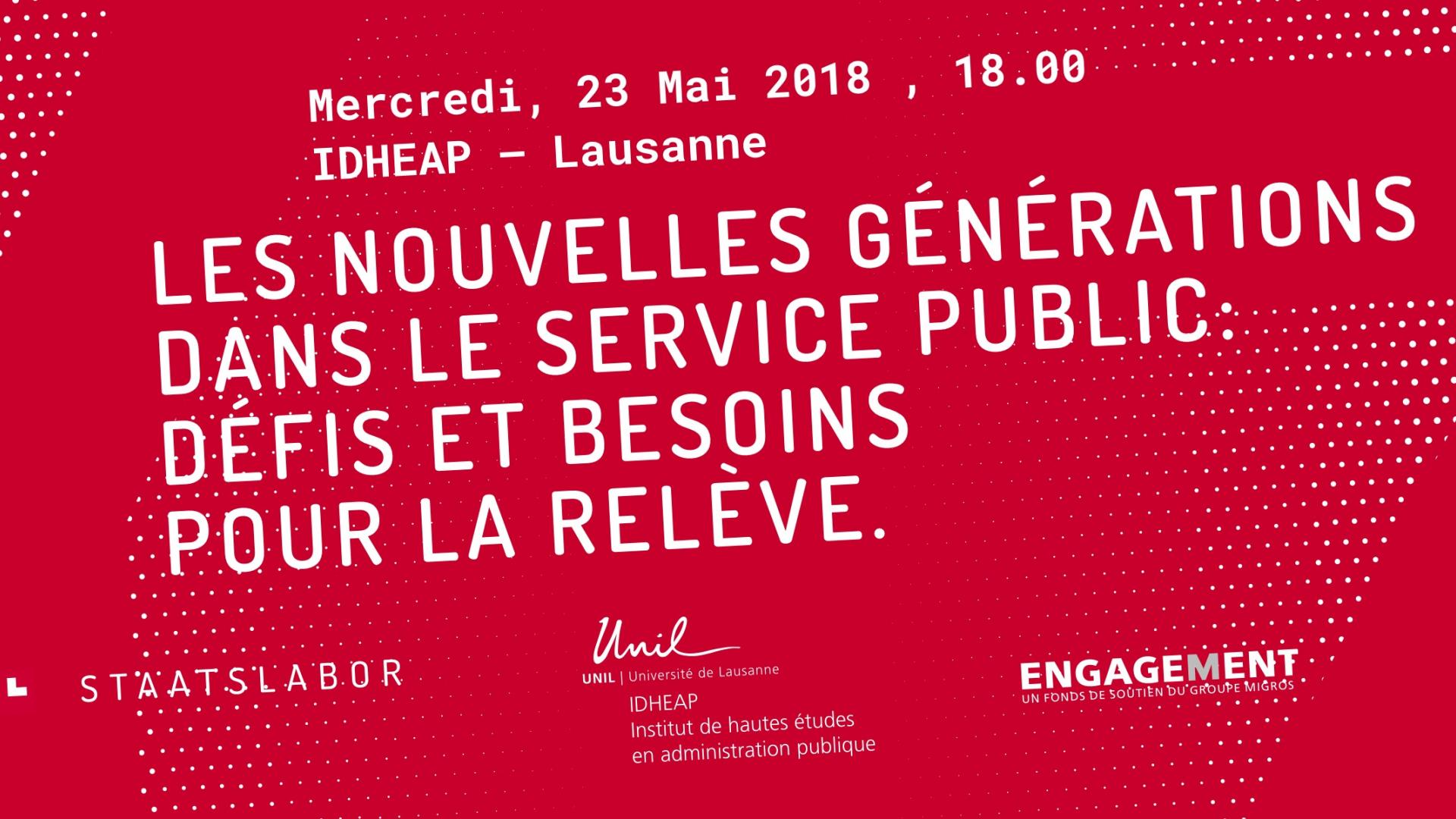 Les nouvelles générations dans le service public: défis et besoins pour la relève