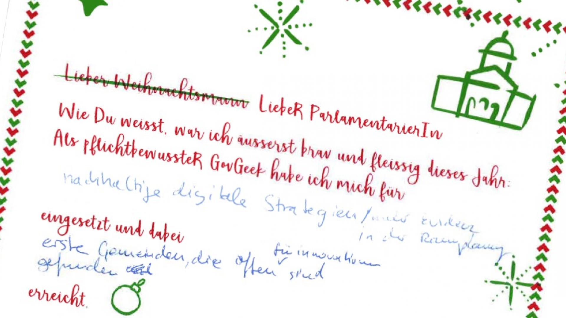 Weihnachtsbrief Ausschnitt