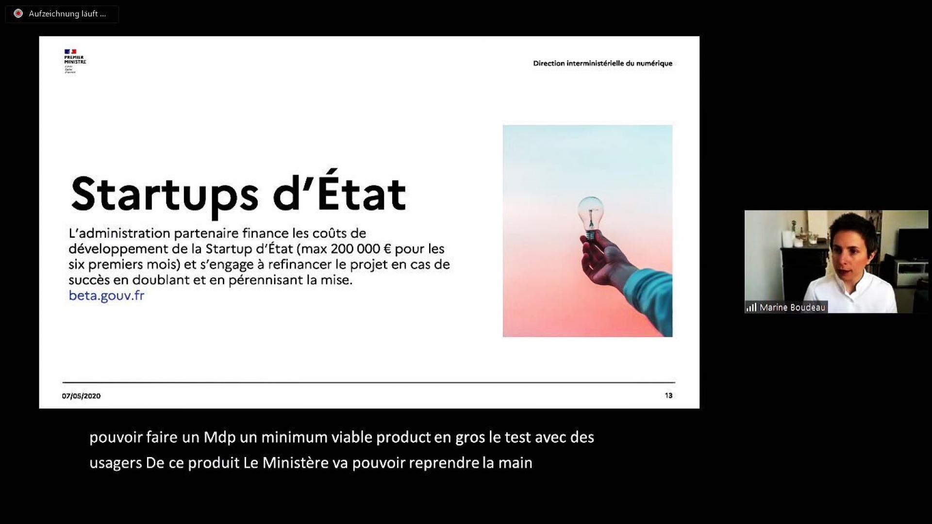 staatskantine #30 Marine Boudeau über Startups d'État