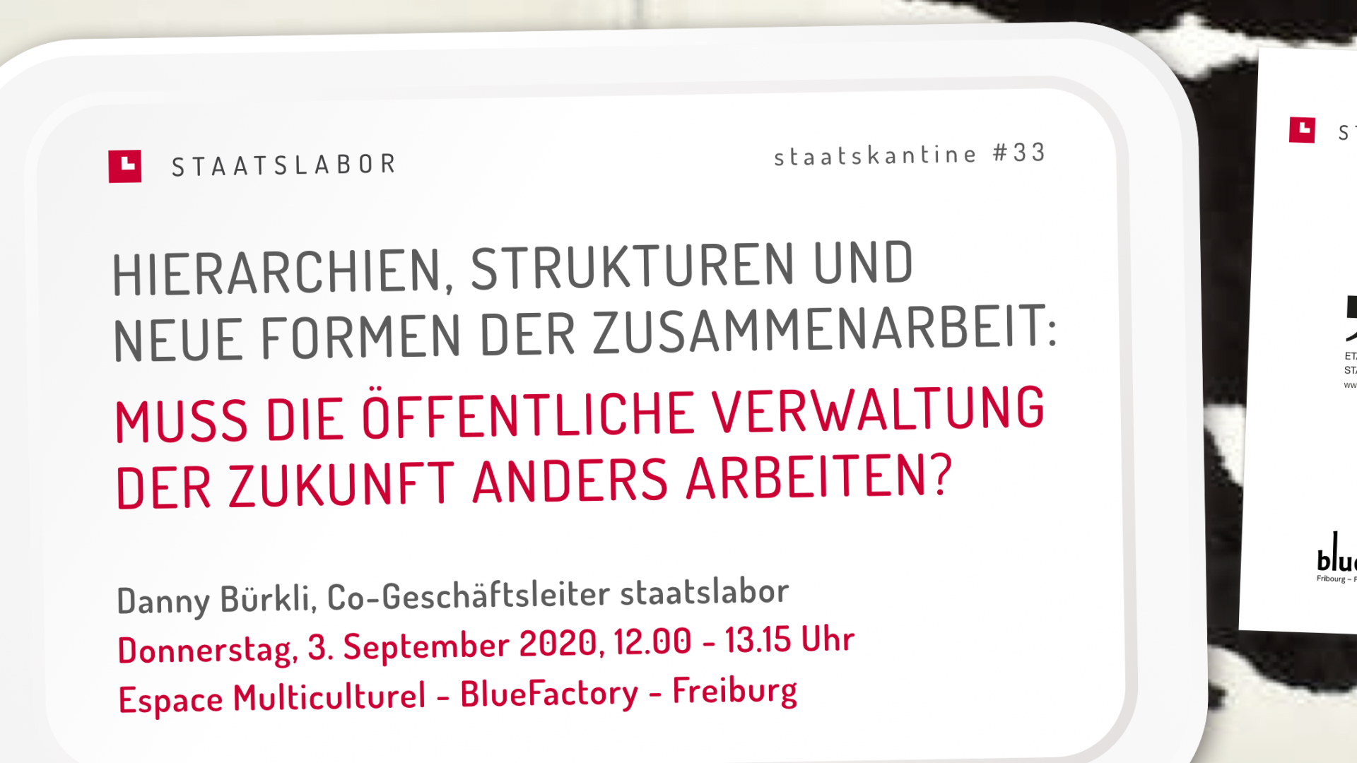 Flyer staatsKantine #33 Deutsch