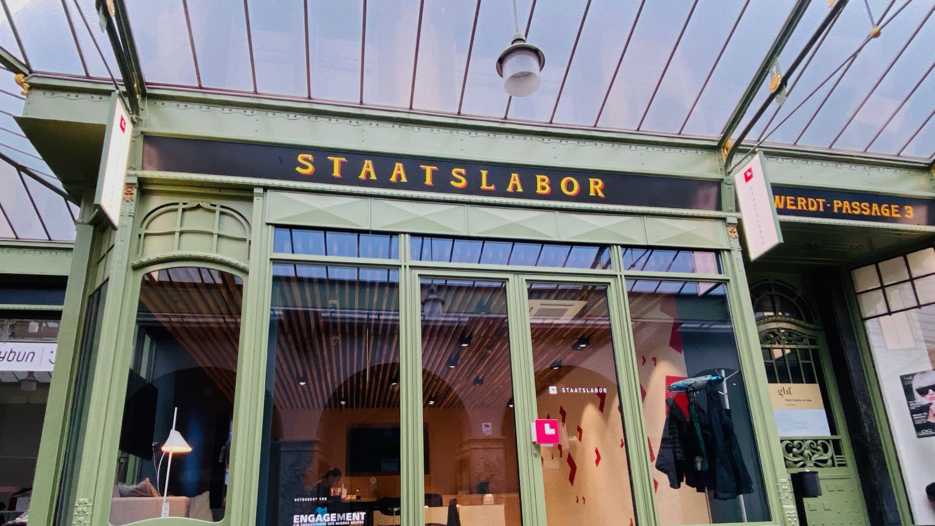 Popup-Lokal des staatslabors in Bern