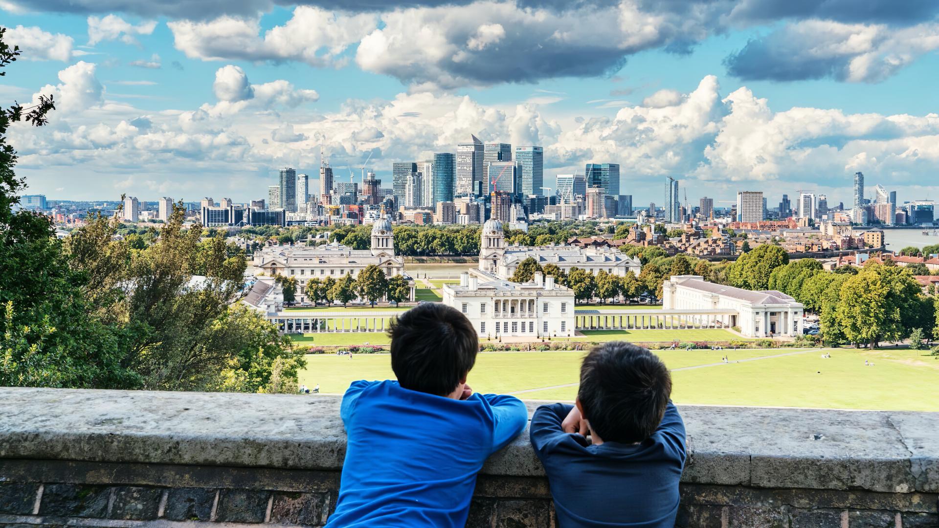 Blick auf dem Borough of Greenwich.