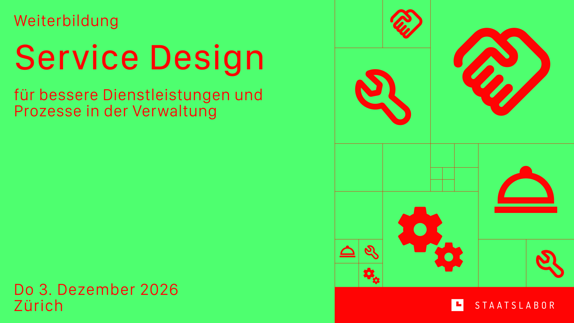 Flyer Service Design Weiterbildungen Dezember Zürich